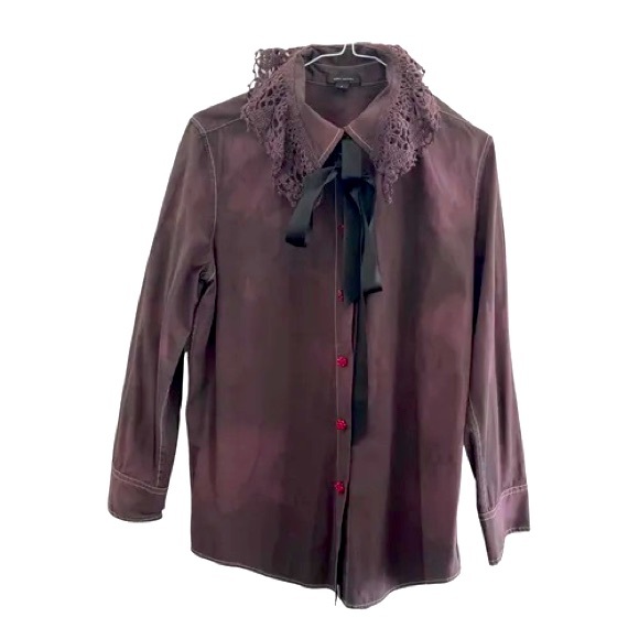 Marc Jacobs Purple Cotton Button Down Blouse - Picture 10 of 10